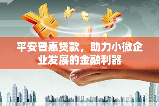 蒙自平安普惠贷款，助力小微企业发展的金融利器