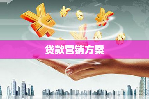 蒙自贷款营销方案