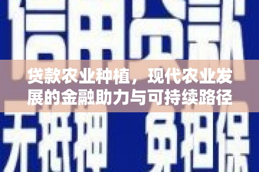 蒙自贷款农业种植，现代农业发展的金融助力与可持续路径