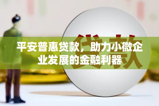 蒙自平安普惠贷款，助力小微企业发展的金融利器