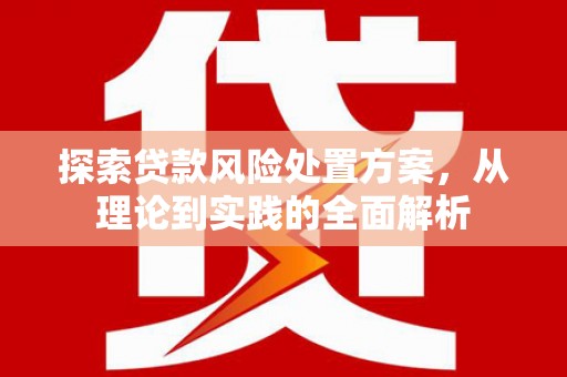 蒙自探索贷款风险处置方案，从理论到实践的全面解析