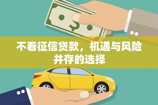蒙自不看征信贷款，机遇与风险并存的选择